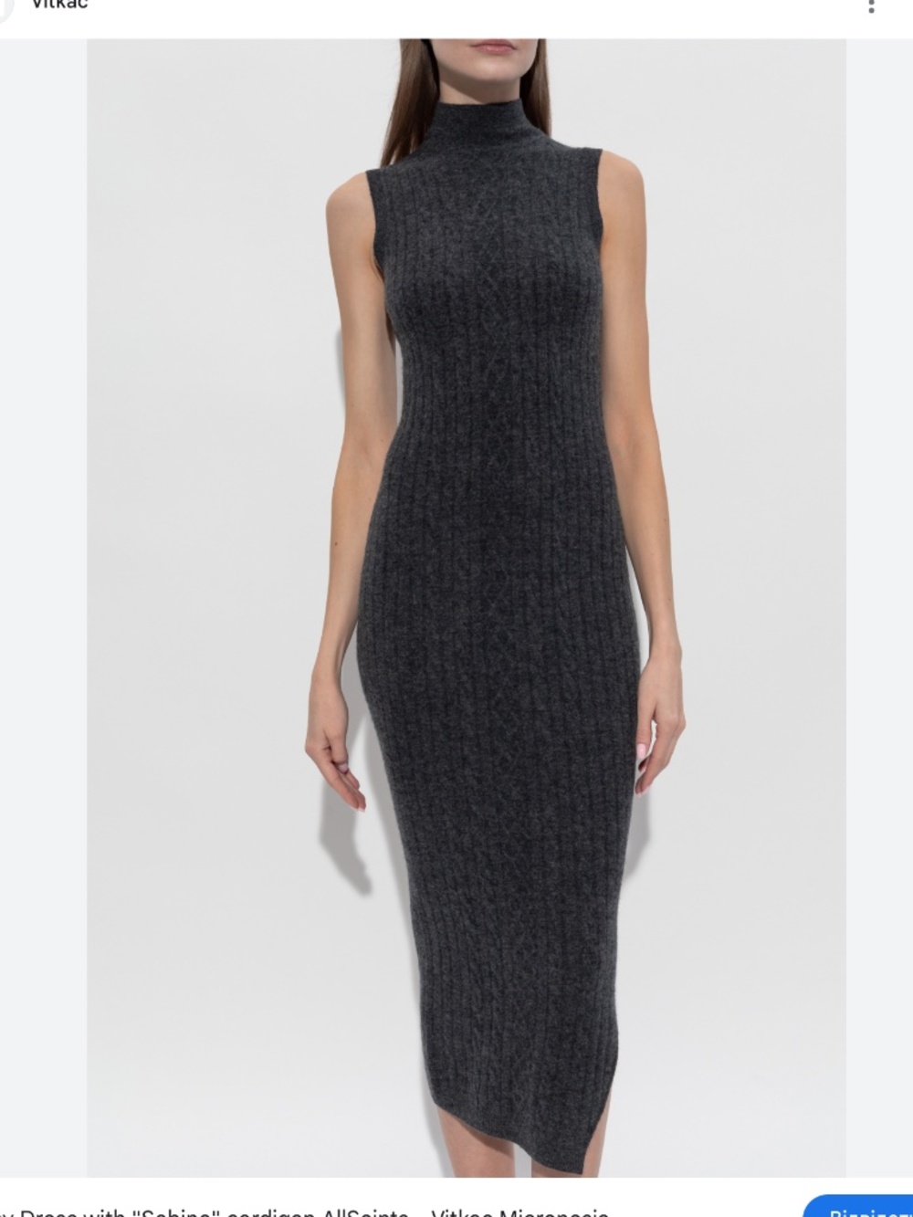 AllSaints Sabine Wool Blend Jumper Dress - Picture 3 of 8